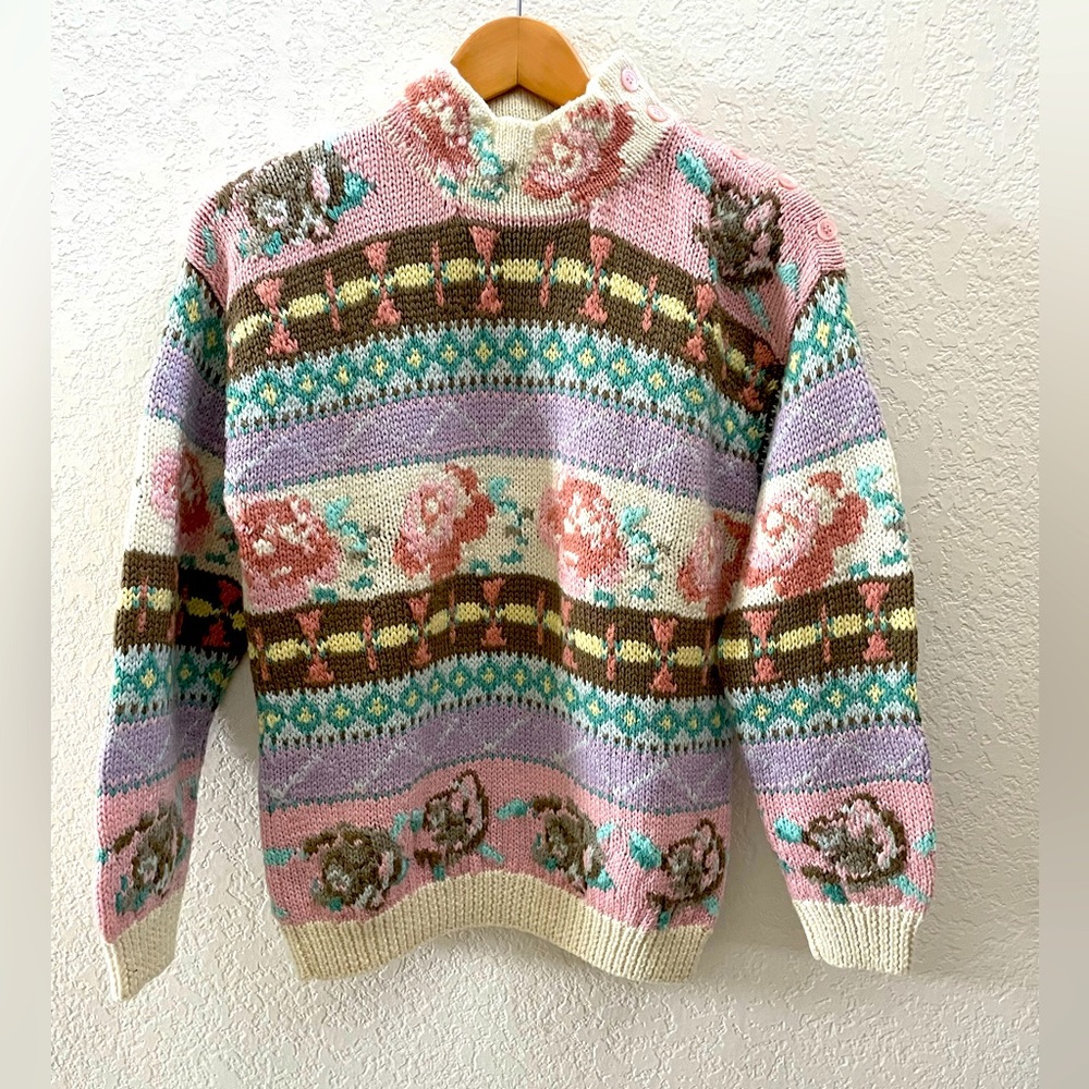 P.S. Sport vintage pastel sweater‎
